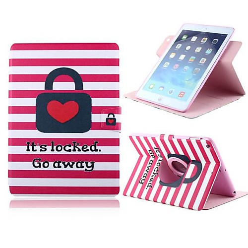 Love Lock Design PU Full Body Case with Stand for iPad 2/3/4