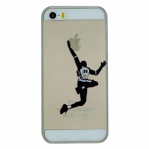 Basketball Series of Slam Dunk Pattern PC Hard Transparent Back Cover Case for iPhone 5/5S