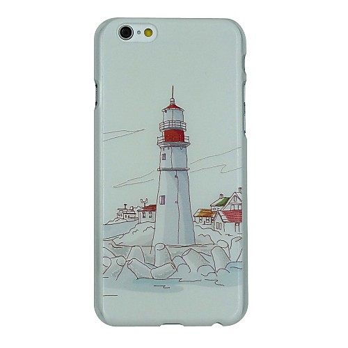 Embossed Lighthouse Pattern PC Hard Back Cover Case for iPhone 6