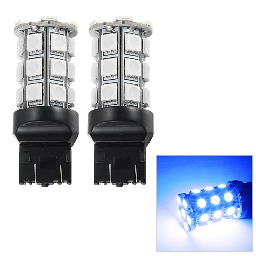 merdia T20 3W 110lm 27x5050smd привело синий стоп-сигнал / инструмент лампа / дневного света (2 шт / 12v)