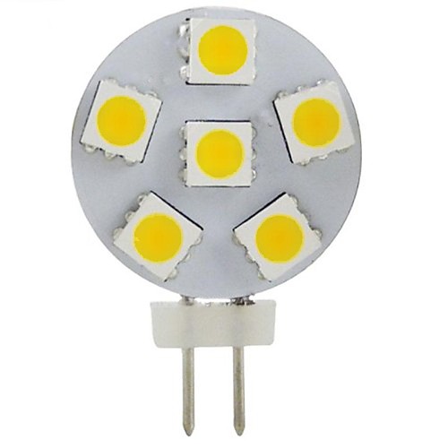 g4 2w 6x5050smd 200LM 2800-3200k теплый белый свет привели пятно лампы (dc12v)