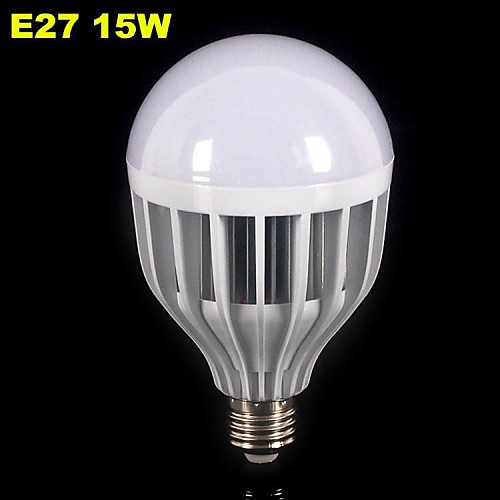 15w e27 30x5730smd 1200-1350lm 6000-6500K Холодный белый цвет света привело глобус луковицы (220В)