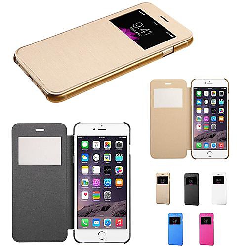 Touch View Flip Back Transparent Full Body Case for iPhone 6 (Assorted Color)