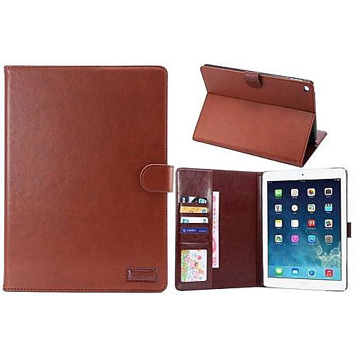 Crazy Horse Lines Full Body Leather Case with Card Slot and Stand for iPad Air 2 (Assorted Colors)