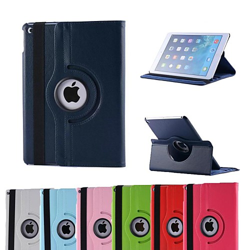 Natusun™ 360 Degree Rotating Litchi Pattern Covered Include Back Case Full Body Case for iPad Air 2(Assorted Colors)