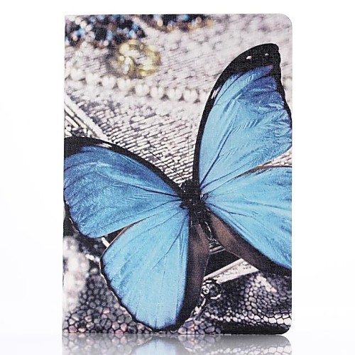 Blue Butterfly Design Full Body Case Cover with Stand for iPad Air 2