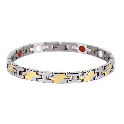 316L Stainless Steel Tennis Bracelet With Health Care Elements 8.5