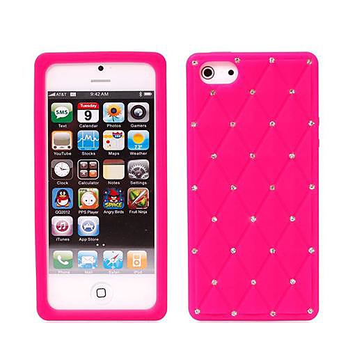 Newest Luxury Bling Crystal Diamond Starry Silicone Back Cover Case for iPhone 5/5S(Assorted Colors)