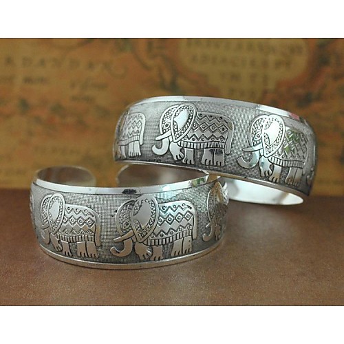 1PCS Fashion Carved Silver Bracelet N0.4