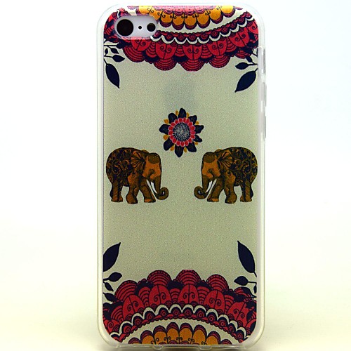 A Pair Of Elephant Pattern Soft Case for iPhone 5C