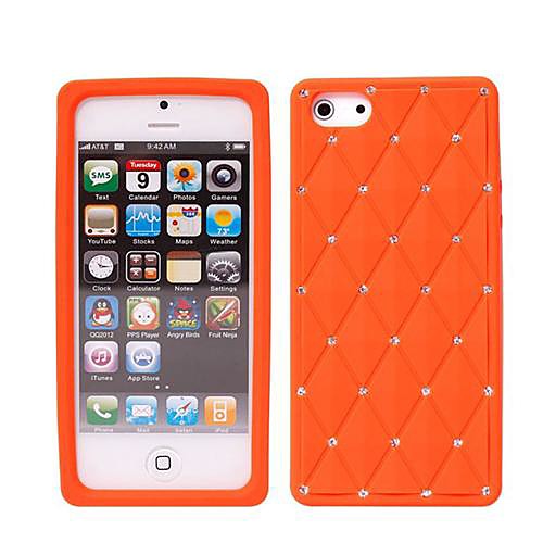 Newest Luxury Bling Crystal Diamond Starry Silicone Back Cover Case for iPhone 4/4S(Assorted Colors)