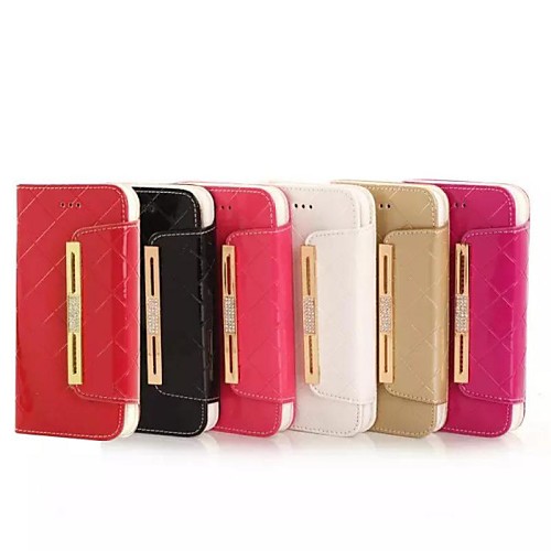 4.7 Inch Diamond Pattern Genuine Leather Wallet Leather Case for iPhone 6(Assorted Colors)