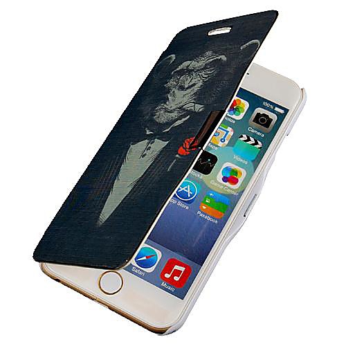 Сигара картина горилла магнитного флип полный случай тело с отверстием для Iphone 6