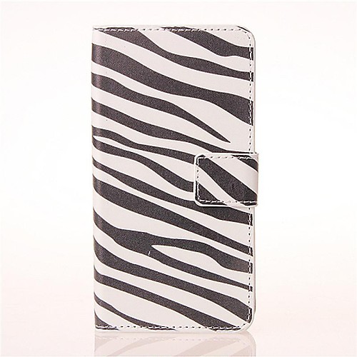 Zebra Pattern PU Leather Case with Stand and Card Slot for Huawei Ascend Y550