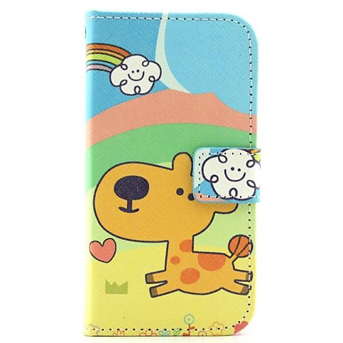 The Cartoon Dog PU Leather Case with Waist Clip for Samsung S4 Mini I9190