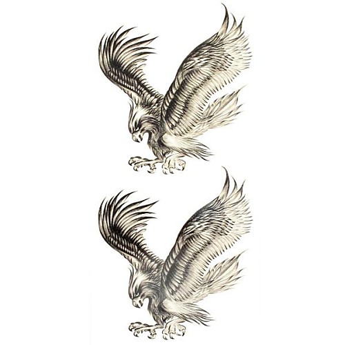 1pc Bald Eagle Animal Waterproof Body Art Tattoo Pattern Temporary Tattoos Sticker(18.5cm8.5cm)