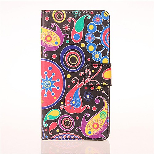 Colorful Jellyfish Pattern PU Leather Case with Stand and Card Slot for Huawei Ascend Y550