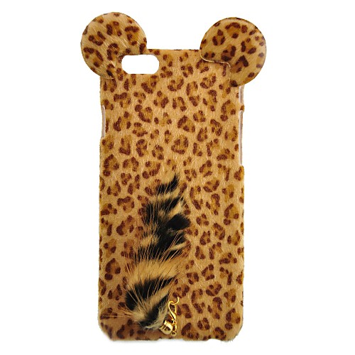 Lovely Leopard Print Cartoon Plush TPU Case for iPhone 6 (Assorted Colors)