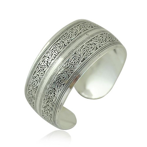 1PCS Fashion Carved Silver Bracelet N0.1