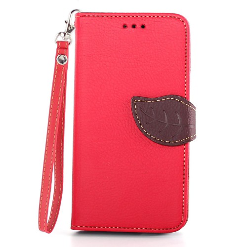 Leaves PU Leather Full Body Cover with Stand and Card Slot for HTC One M8 Mini(Assorted color)