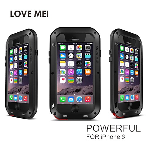 LOVE MEI Waterproof Shockproof Aviation Aluminum Alloy Hard Case with Fit Fingerprint Design for iPhone 6