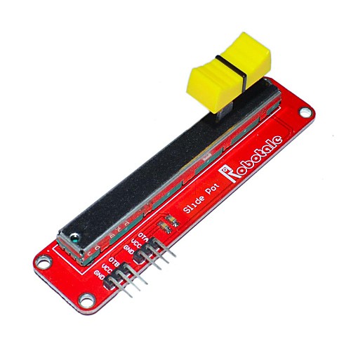 FR4  Aluminum Alloy Electronic Slide Potentiometer Module for Arduino - Red  Black  Yellow