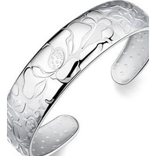 The lotus 999 Silver Openning Bracelet