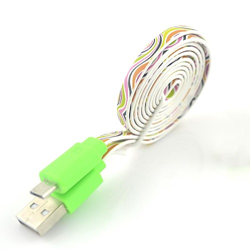 Micro USB зарядка гофра кабель для Samsung Galaxy S4 / S3 / с2 и HTC / Sony / LG (100 см)