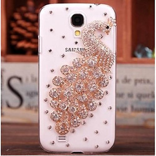 LUXURY Diamonds Crystal Peacock Back Cover Case for Samsung Galaxy Mega 6.3 I9200 I9208(Assorted Colors)