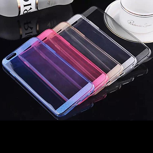 Bilateral Grind Arenaceous Transparent TPU Following for iPhone 6 (Assorted color)