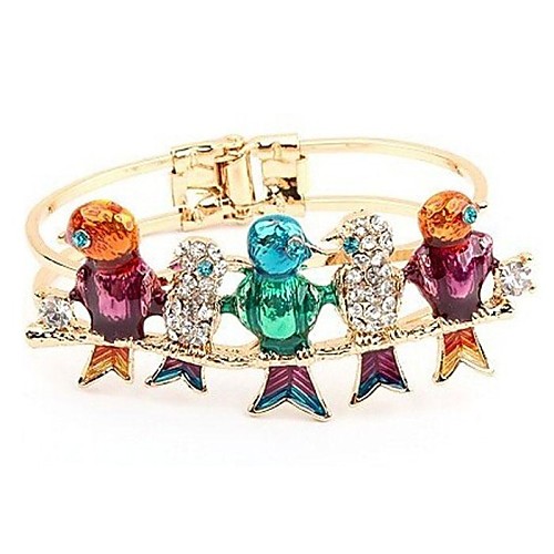 Color Full Diamond Birds Bracelet