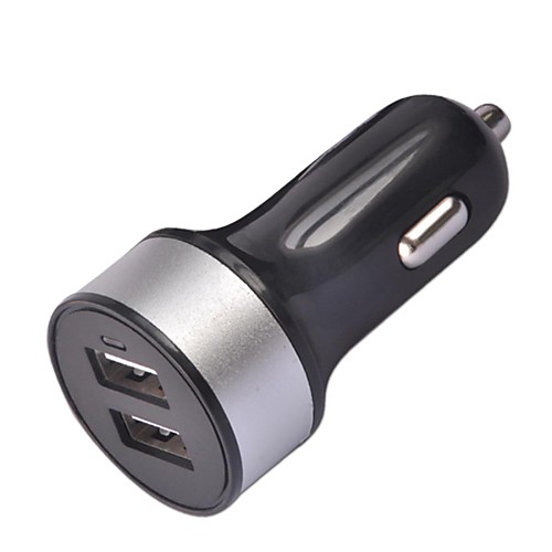 Universal Colorful Round Pattern Dual USB Car Charger for iPhone 3/3GS/4/4S/5/5S/5C/6 and Others(5V 4.8A)