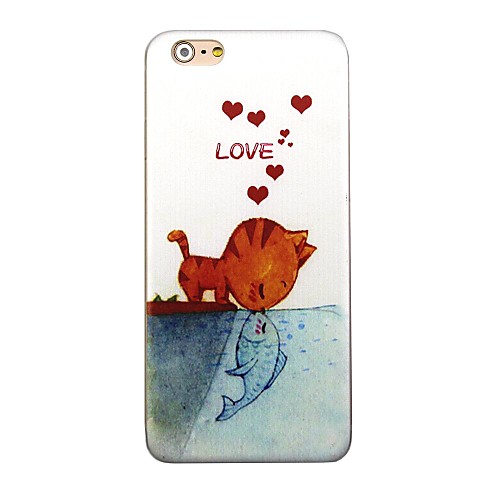 DF Cat Kiss Fish Pattern Hard Case Cover for iPhone 6