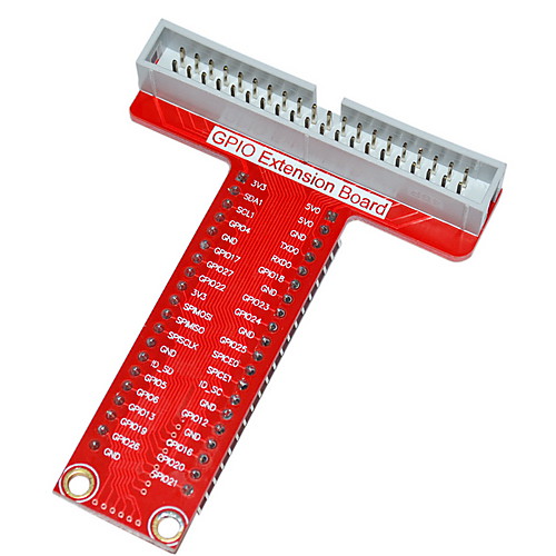 Type-T GPIO Expansion Board Accessory for Raspberry Pi B - Red