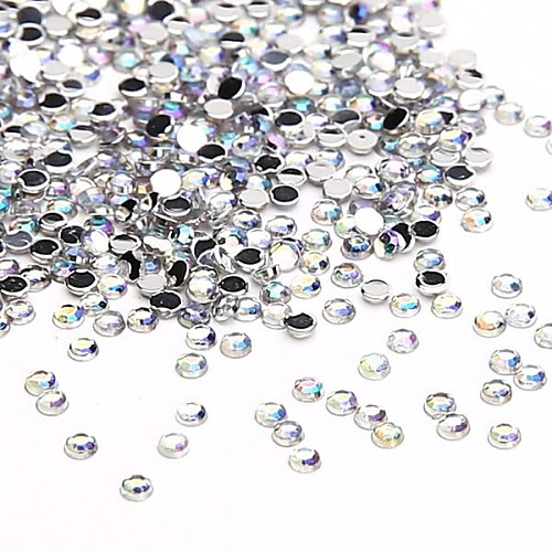 10000PCS 1.5mm ясные AB кристалл акриловые блестящие стразы для ногтей украшения для дизайна ногтей искусство ногтей
