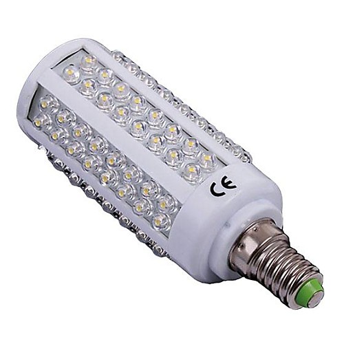 e14 7W 108leds 600lm 6500K белый свет привел кукуруза лампа AC110V-120V