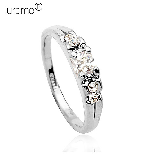 luremecrystal алмаз инкрустированные Square Ring