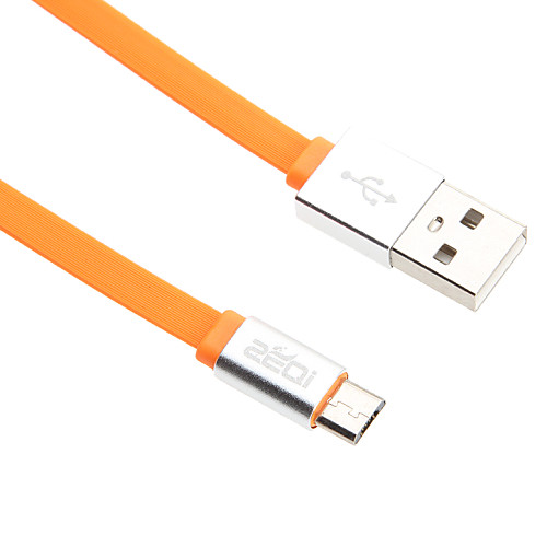 95см Micro USB алюминиевый лапши кабель для HTC / Xiaomi / Huawei (зеленый, белый, оранжевый, черный, синий)