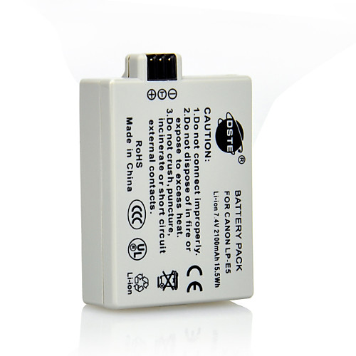 DSTE 7,4 2100mAh LP-E5 литий-ионный аккумулятор для Canon EOS 450D 500D 1000D EOS Kiss x2 x3 F