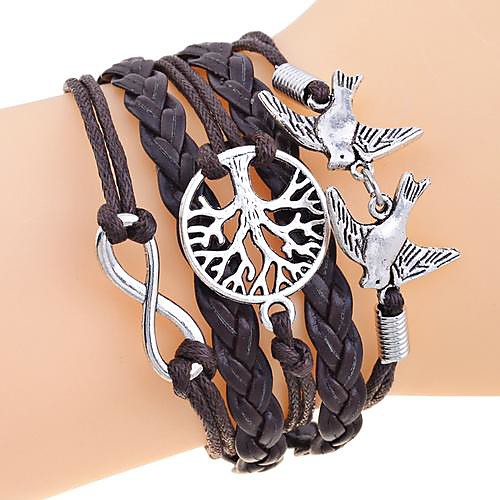 LuremeVintage Infinate Life Tree Birds Braided Bracelet