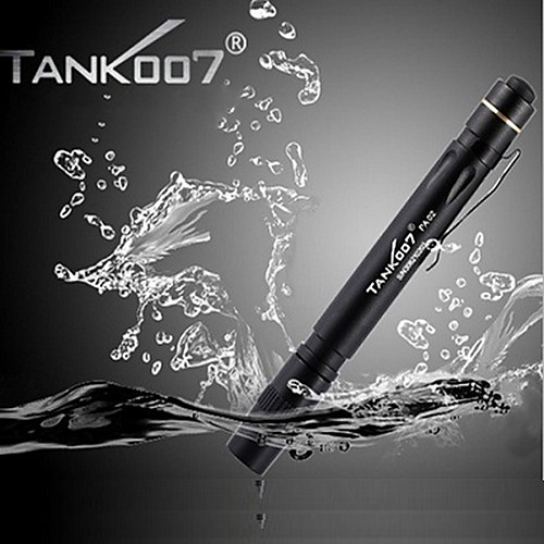 TANK007 PA02   Mini Penlight/Caplamp  1-Mode OSRAM LED    Flashlight (90LM ,Black  , 2xAAA)