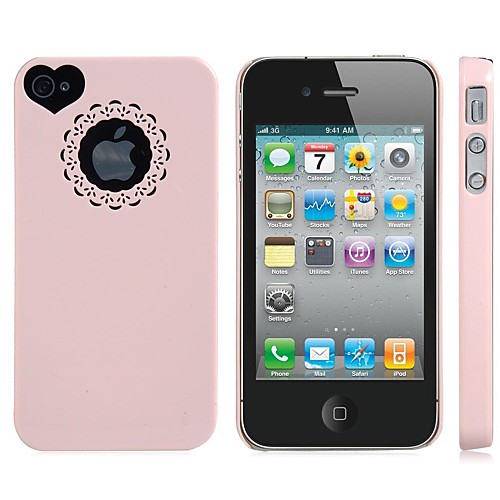 Heart Shape The Leakage Back Cover Case for iPhone 4/4S (Assorted color)