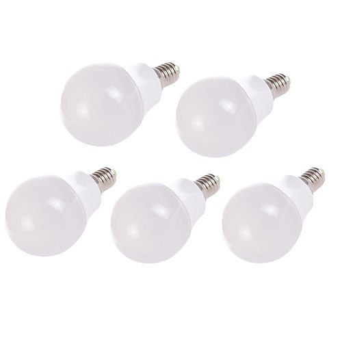 5PCS E14 G45 3W 6x2835SMD 250LM 3000K Warm White Light LED Globe Bulb (200-240V)