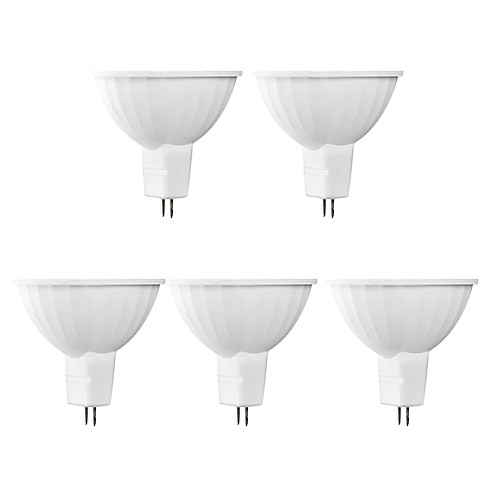 5-Pack HLUX™ LED MR16 GU5.3 7W 15x5630SMD 450lm CRI>80 2700K Warm White Spot Light (DC/AC12V)