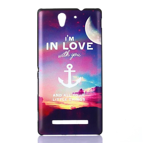 Anchor I Love You Pattern PC Hard Back Case for Sony Xperia C3