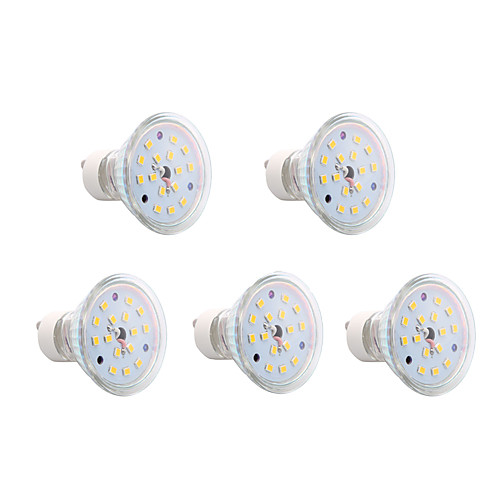 5-Pack GU10 4W 15x2835smd 300lm 2700K теплый белый свет водить пятна шарик (AC85-265V))