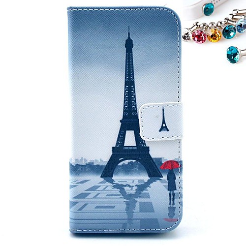 The Tower Pattern PU Leather Full Body Case with Card Slot and Stand for iPhone 6