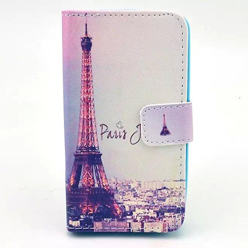 Signature Eiffel Tower Pattern PU Leahter Full Body Cover with Stand and Card Slot for Huawei Y330