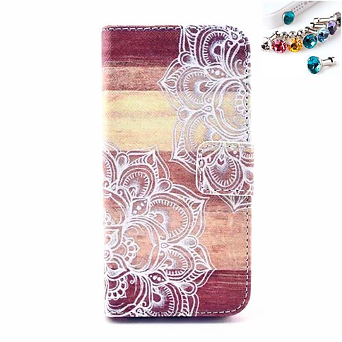 Shadow Pattern PU Leather Full Body Case with Card Slot and Stand for iPhone 4/4S