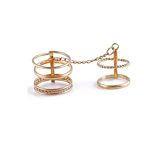 Korean Style Chain  Midi Rings